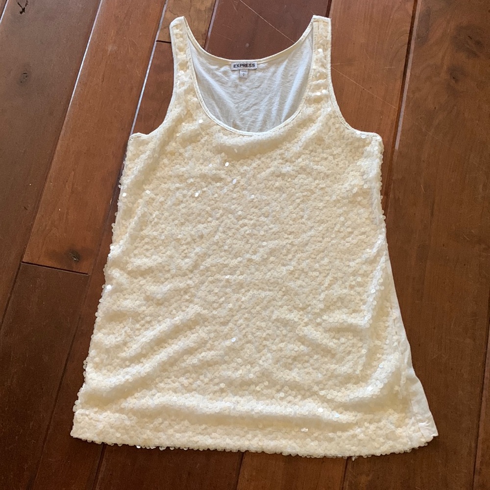 Cream Express sequence tank top